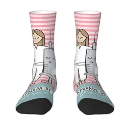 Unisex 3D Printing Crew Socks, Enfermera Apens, Doutor, Enfermeira, Medicina, Vestir, Homens, Fofos