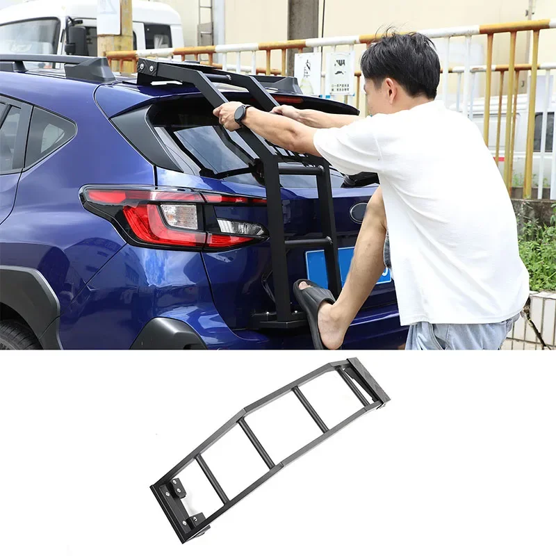 

For Subaru CROSSTREK 2024 carbon steel + aluminum alloy car tailgate ladder outdoor camping equipment modification accessories