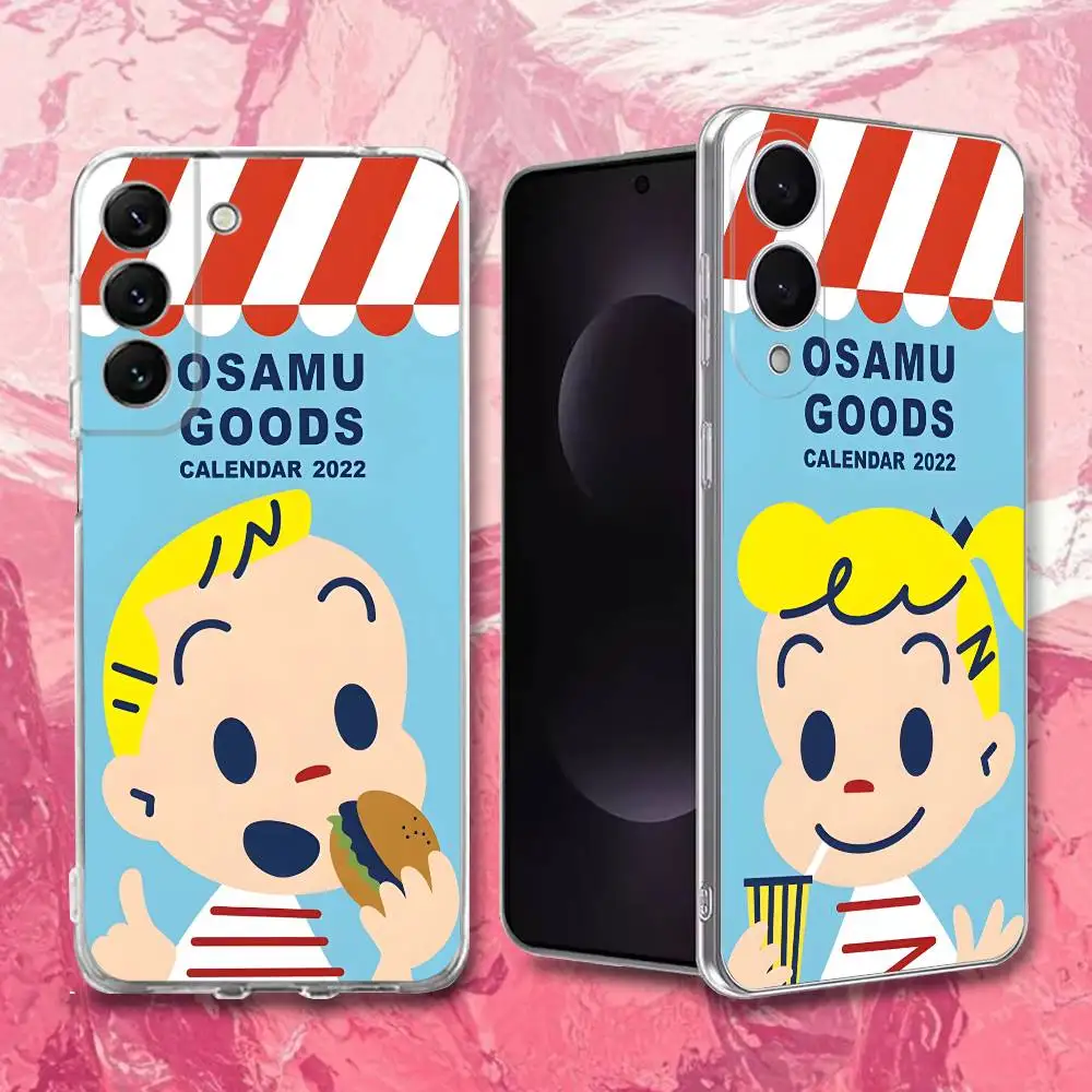 Urocze etui na telefon O-Osamu H-Harada do Samsunga S30,23,21,22,20, FE,Lite,S10,9,8,7 Plus Note20ultra, przezroczyste, miękkie.