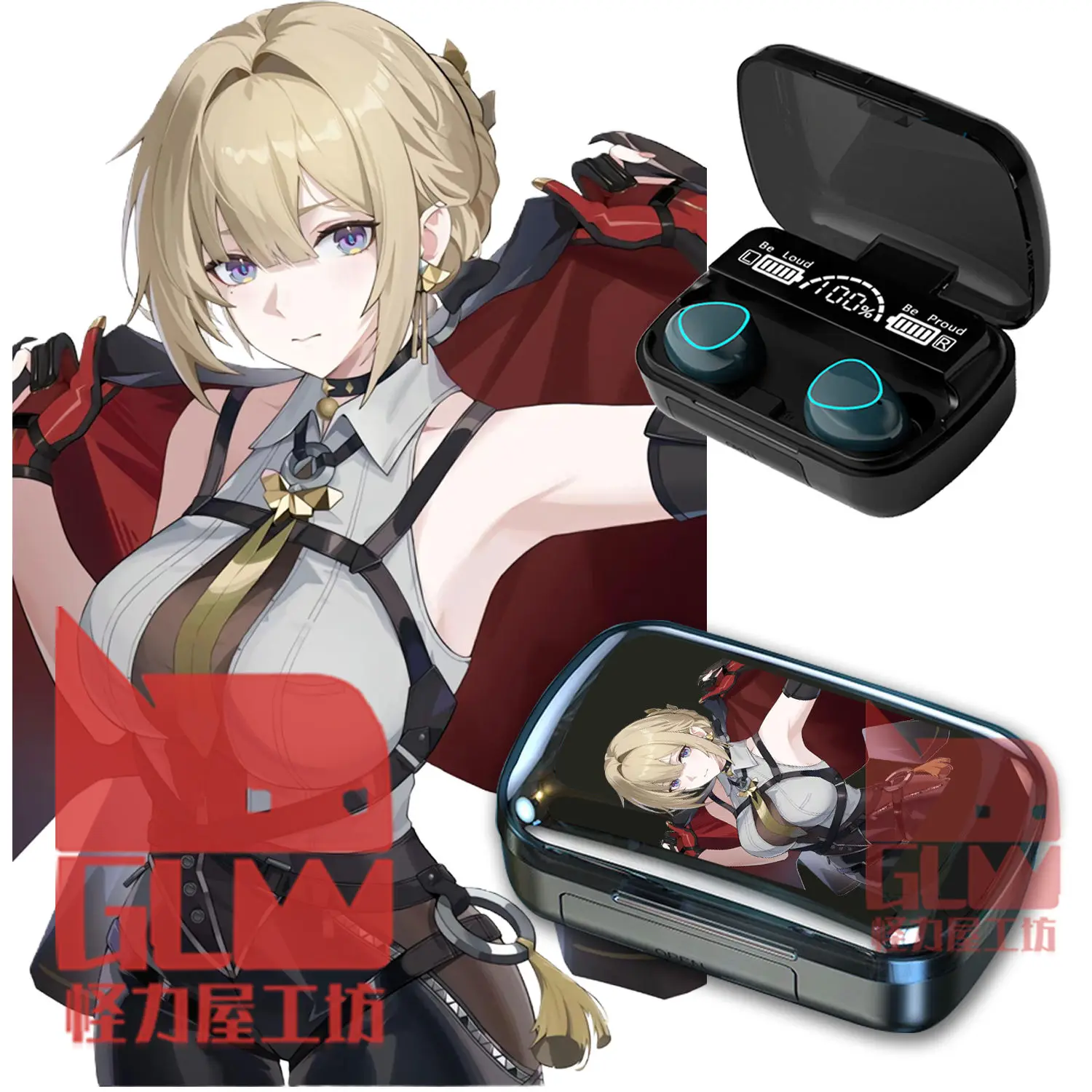 Zenless Zone Zero Evelyn Chevalier سماعات رأس لاسلكية عالية الجودة بلوتوث 5.0 IPX5 HIFI داخل الأذن سماعة الألعاب سماعات الألعاب