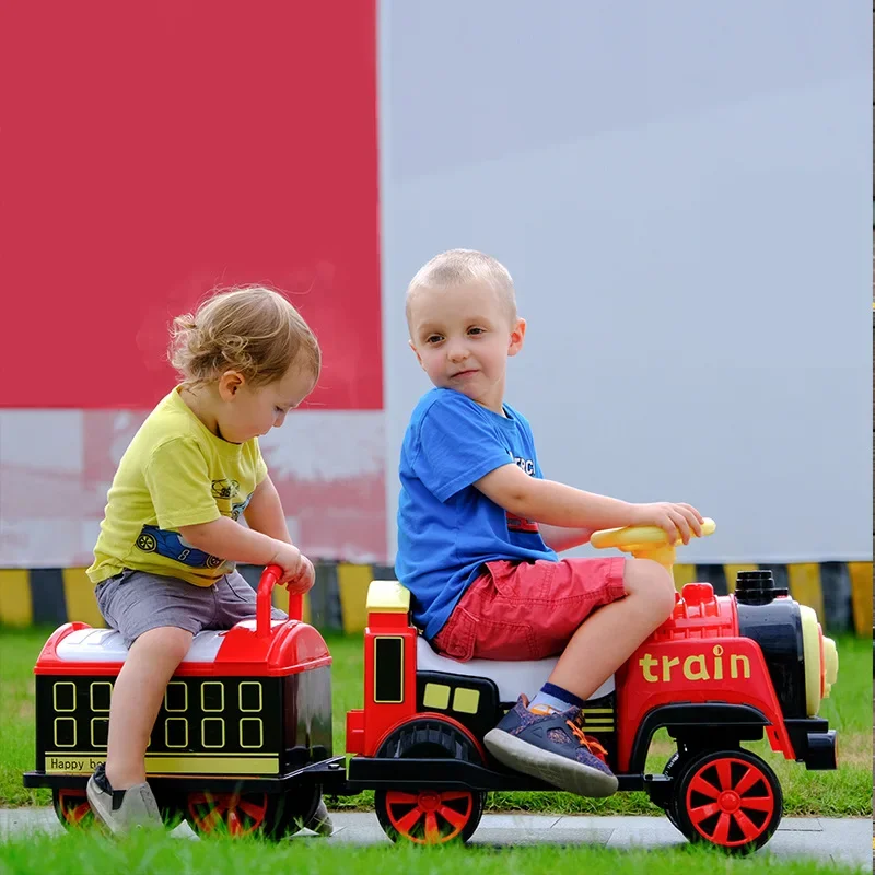 

Small Train Can Seat Remote Control Children's Electric Car Boys and Girls Children's Toys Four-wheel Two-seat Baby Battery Car