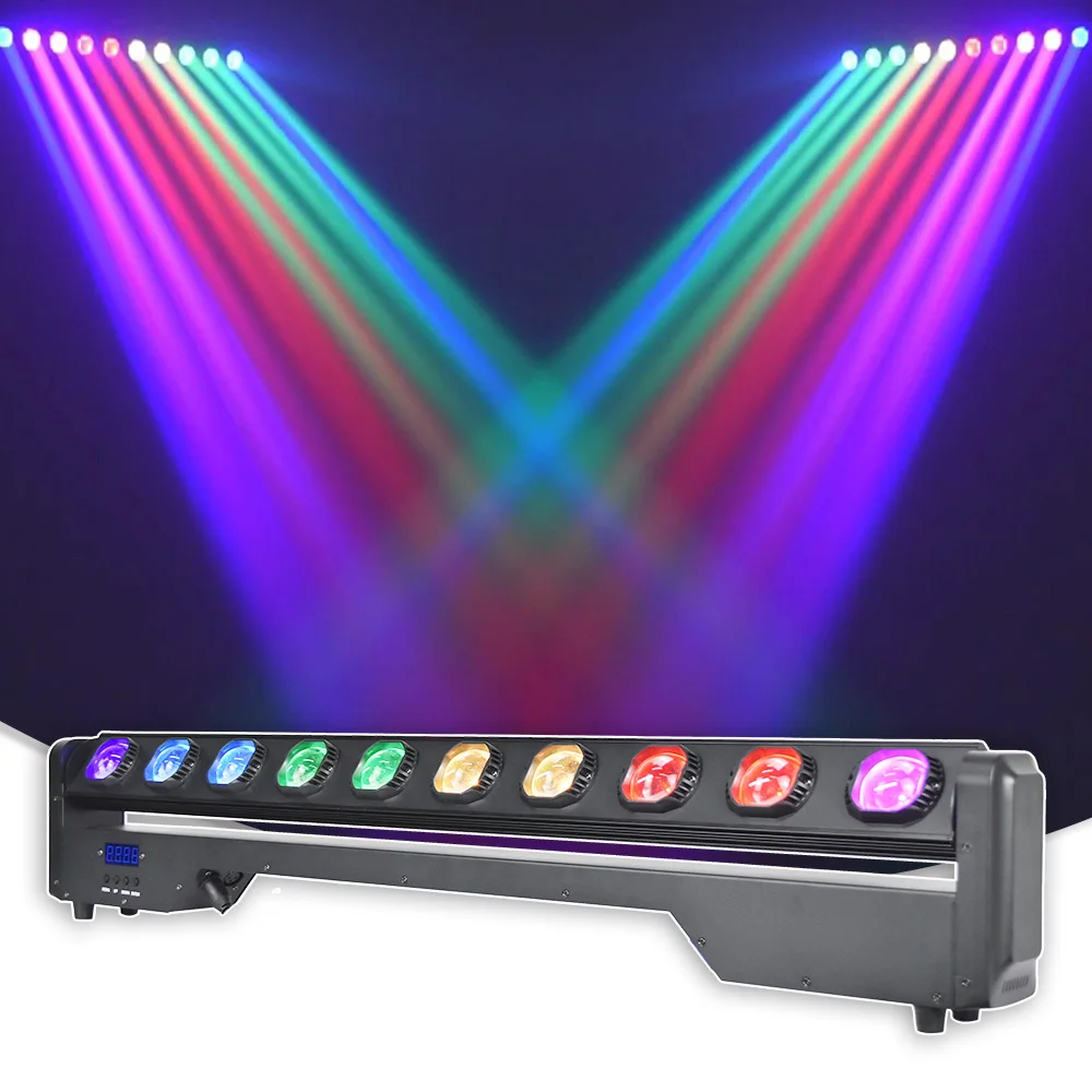 YUER 10x30W LED Beam RGBW Horse Running Effect Moving Bar Strobe RDM DMX Sound Control For Dj Party Disco Wedding Stage Lighting