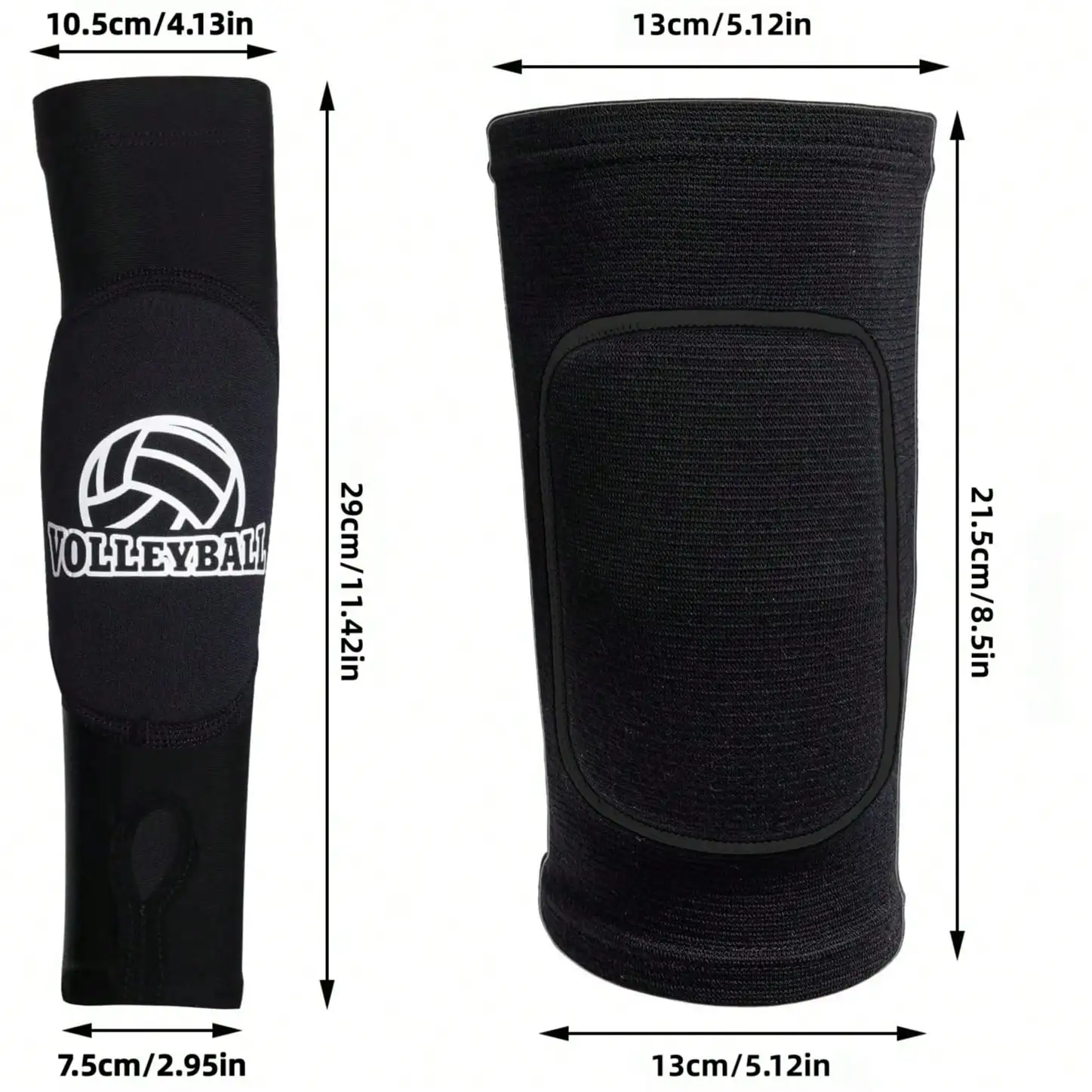 4-Pack Unisex Sport Arm Guards with Finger Holes Anti-Slip Breathable Silicone Durable Soft Knee Pads for Sweat Absorption