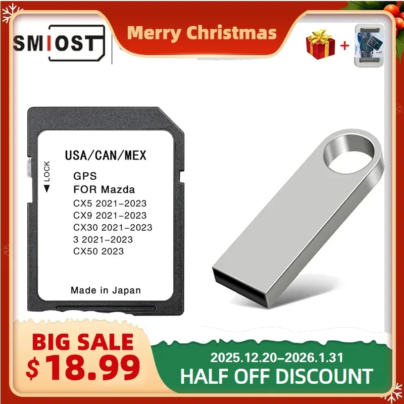

Newest Maps Version Navigation SD GPS Card USA/CAN/MEX for Mazda 3 CX-5 CX-9 CX-30 CX-50 Car