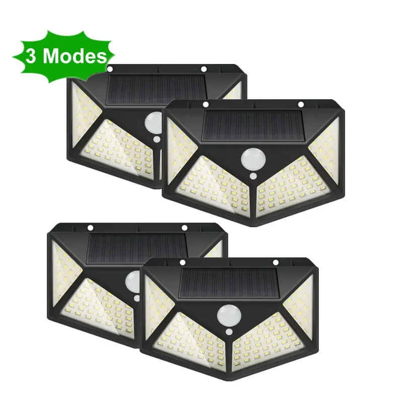 LED Outdoor Solar Street Light Waterproof Motion Sensor Sunlight Garden Decoration Powered Wall Lamp