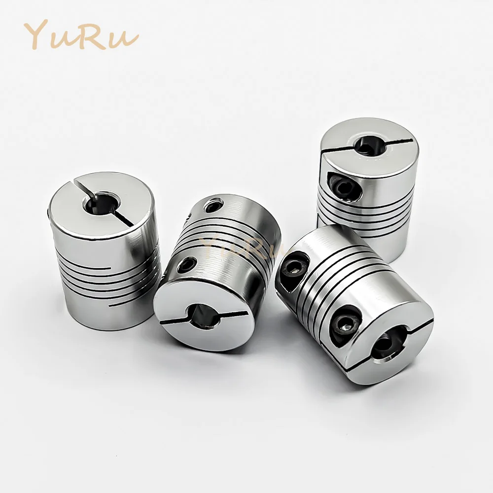 1PC D20L25 Winding Clamp Coupling Aluminum Alloy Elastic Bore 4/5/6/6.35/8/9.5/10mm Shaft CNC Jaw Shaft Motor Flexible Coupling