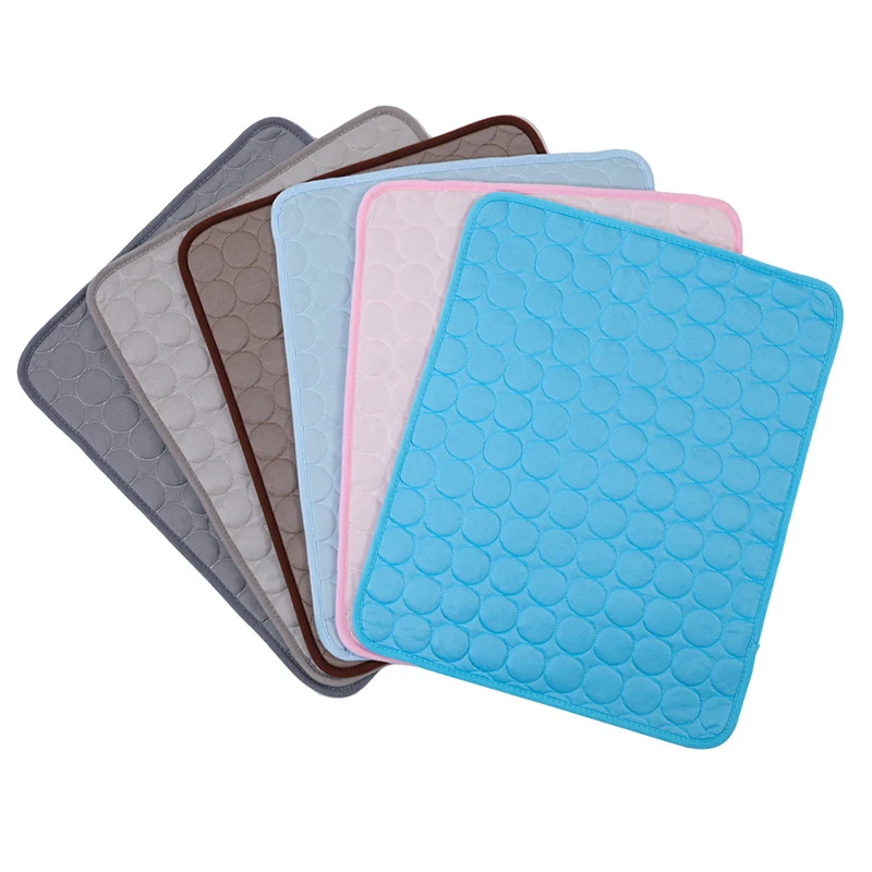 Pet Cooling Mat Dog Cat Sleeping Pad Cool Ice Silk Moisture-proof Mattress Cushion Summer Small Animal Cold  bed