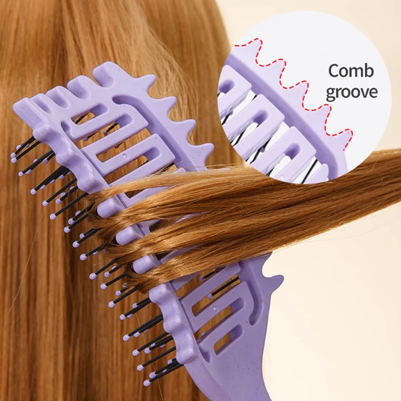 Beauty-health Curl Styling Detangled Hair Comb Set Scalp Massage Hollow Brush Hair Styling Hairdressing Defining Salon Tool