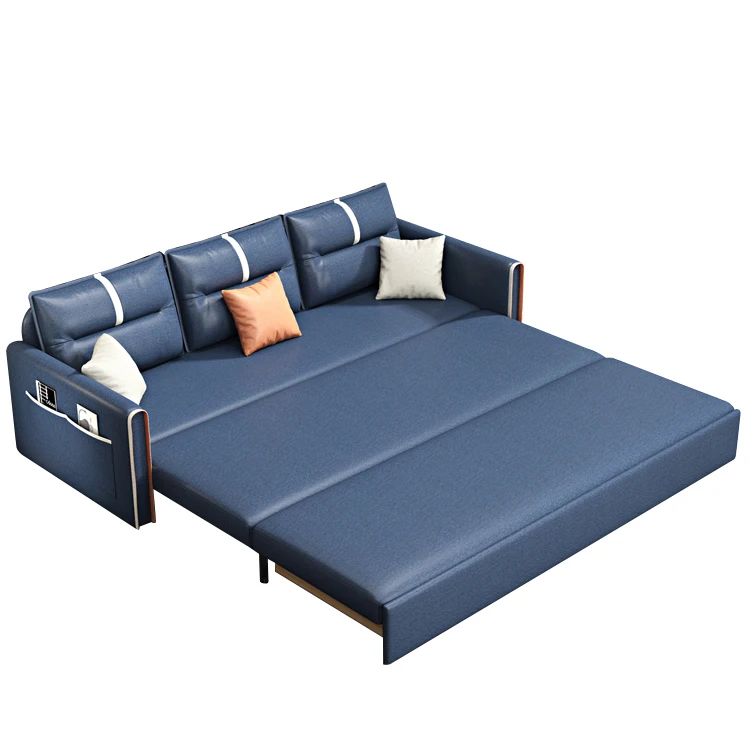 Apartment Living Room Furniture Dual Use Divan Bed Comfortable Sofa Cum Bed Folding Modern