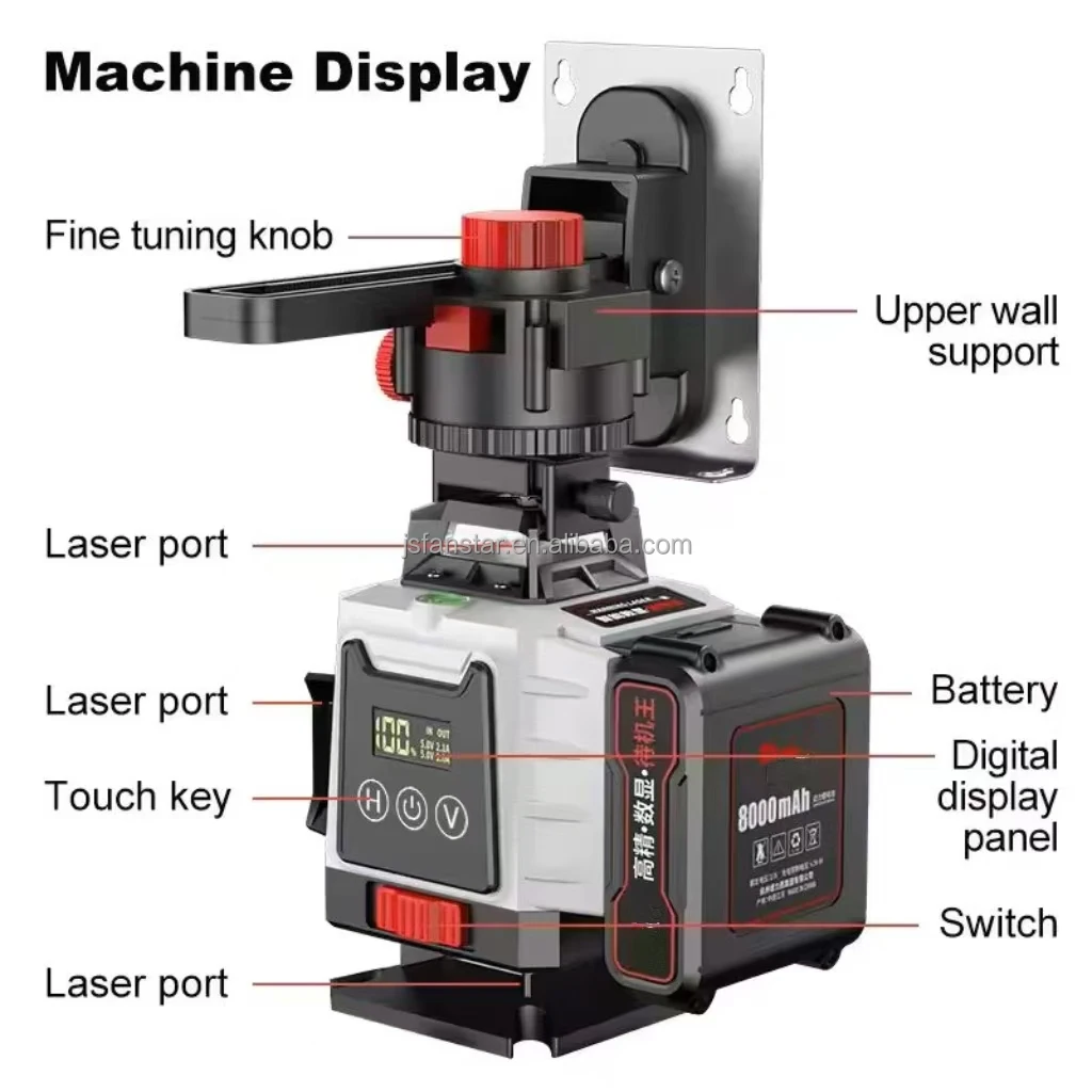 ATVNew Digital 16 Lines Green Laser Level Self Leveling 4d From Oem Factory view 3