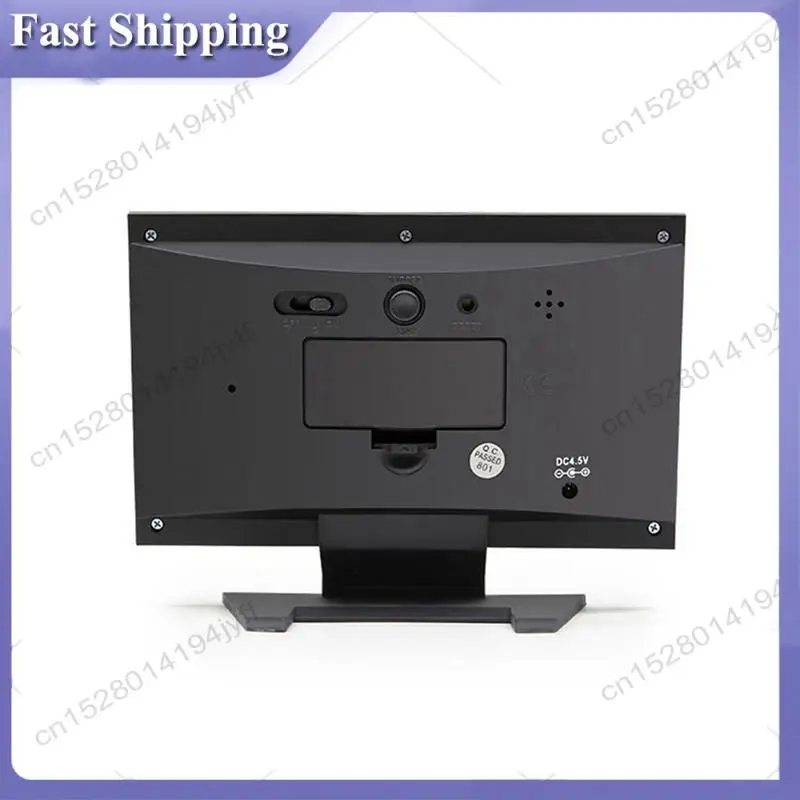 -ABDH 1Set Weather Forecast Station Temperature Humidity Time Date Display Clock Home Black