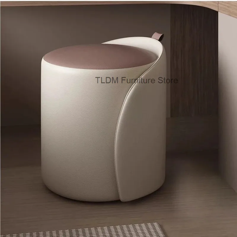 Nordic Foot White Dressing Vanity Stool Stool Modern Vanity Swivel Cute Low Girls Silla De Tocador De Maquillaje Home Furniture