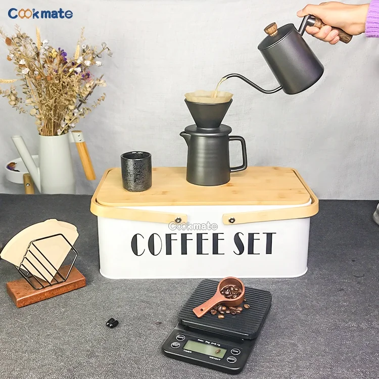 Manual Stainless Steel Filter Drip Brew Coffee Insulated Coffee Grounds- Portable Pour Over Coffee Dripper Set