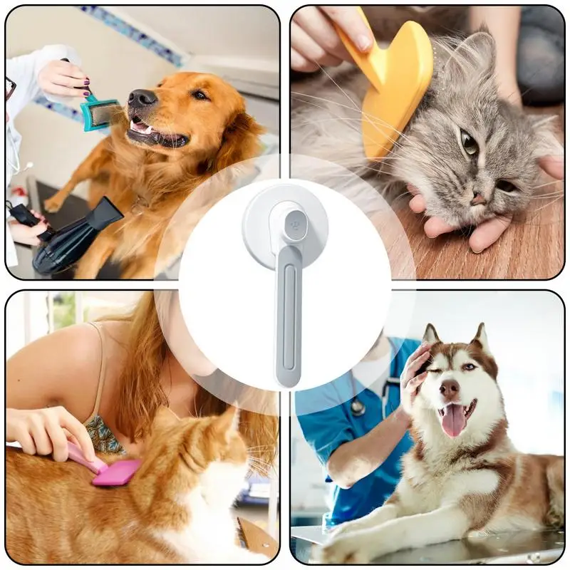 Cat Combs Pet Grooming Needle Brush Magic Massage Comb For Dog Cleaning Care Pet With Release Button Hair Brush Supplies