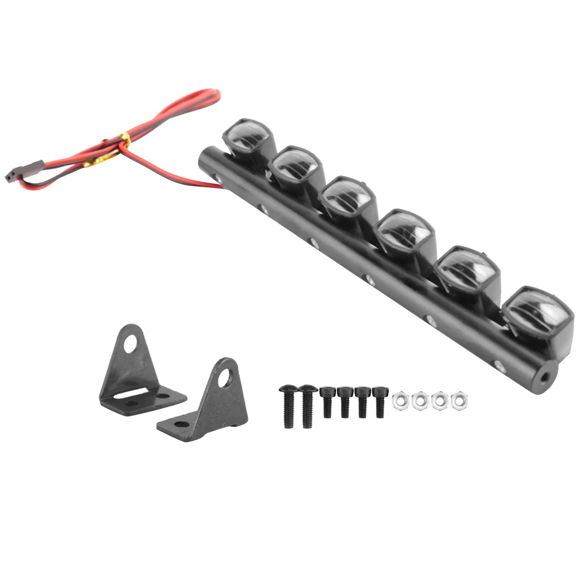 RC Car Light Bar Kit 6 LEDs Body Shell Roof Lights for 1/10 RC Crawler Car Truck