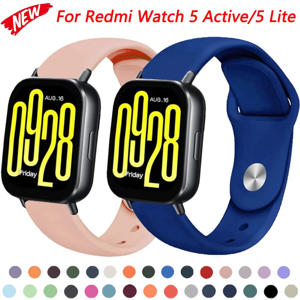 22mm Silicone Band for Redmi Watch 5 Active Comfortable and breathable Bracelet for Redmi Watch 5 Lite Sports Wrist Strap Correa