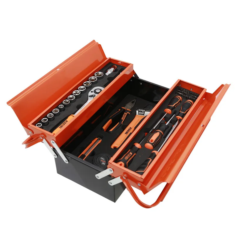 Heavy Duty 85 Pcs Professional Combination Wrench Complete Socket Kit Car Repair Hand Tools Set