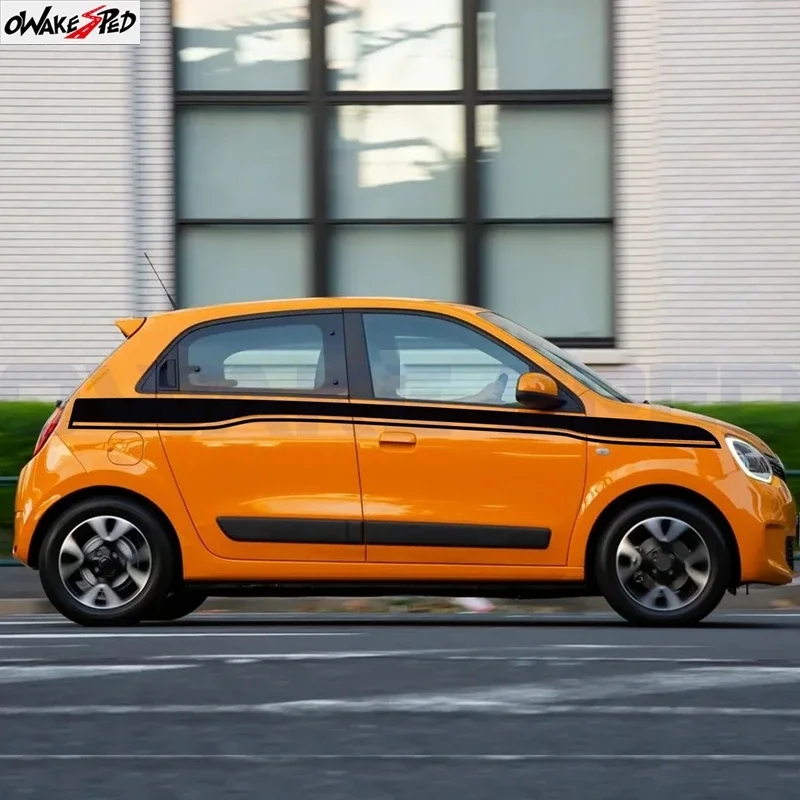 1Set Car Body Wasitlines Sticker For Renault-Twingo Racing Sport Stripes Auto Door Side Decor Vinyl Decal Customized Accessories