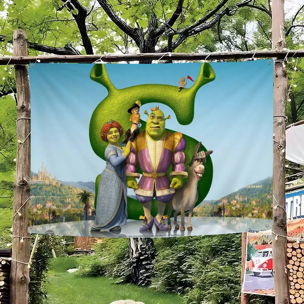 Classic Movie S-Shrek Anime Chart Flag for Living Room Home Dorm Decor Art Home Decor Banner