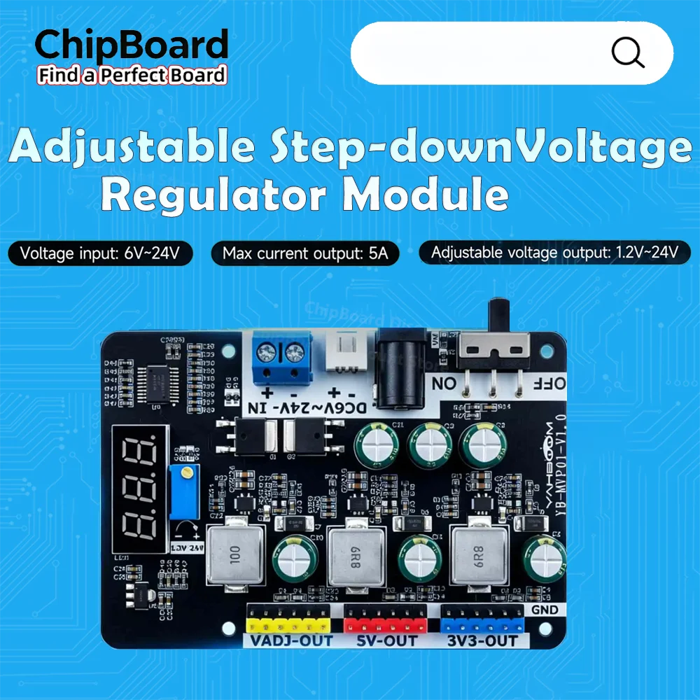 Supply Expansion Board Adjustable Step-down Voltage Regulator Module Power Support 6-24V Input For Smart Robot Car