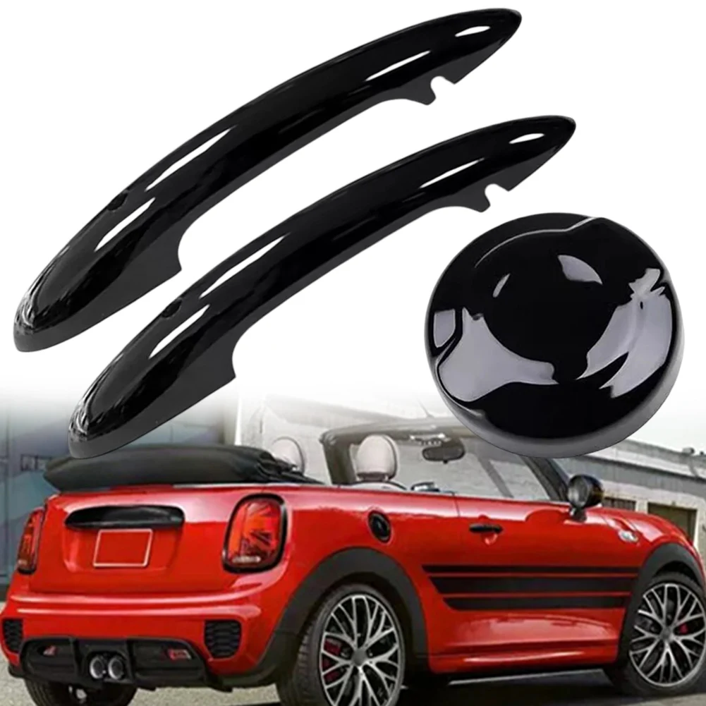 

Aesthetic Appeal Glossy Black Handles & Tanks Covers Perfectly Designed to Match All 2014 2023 For MINI For Coopers' Charm