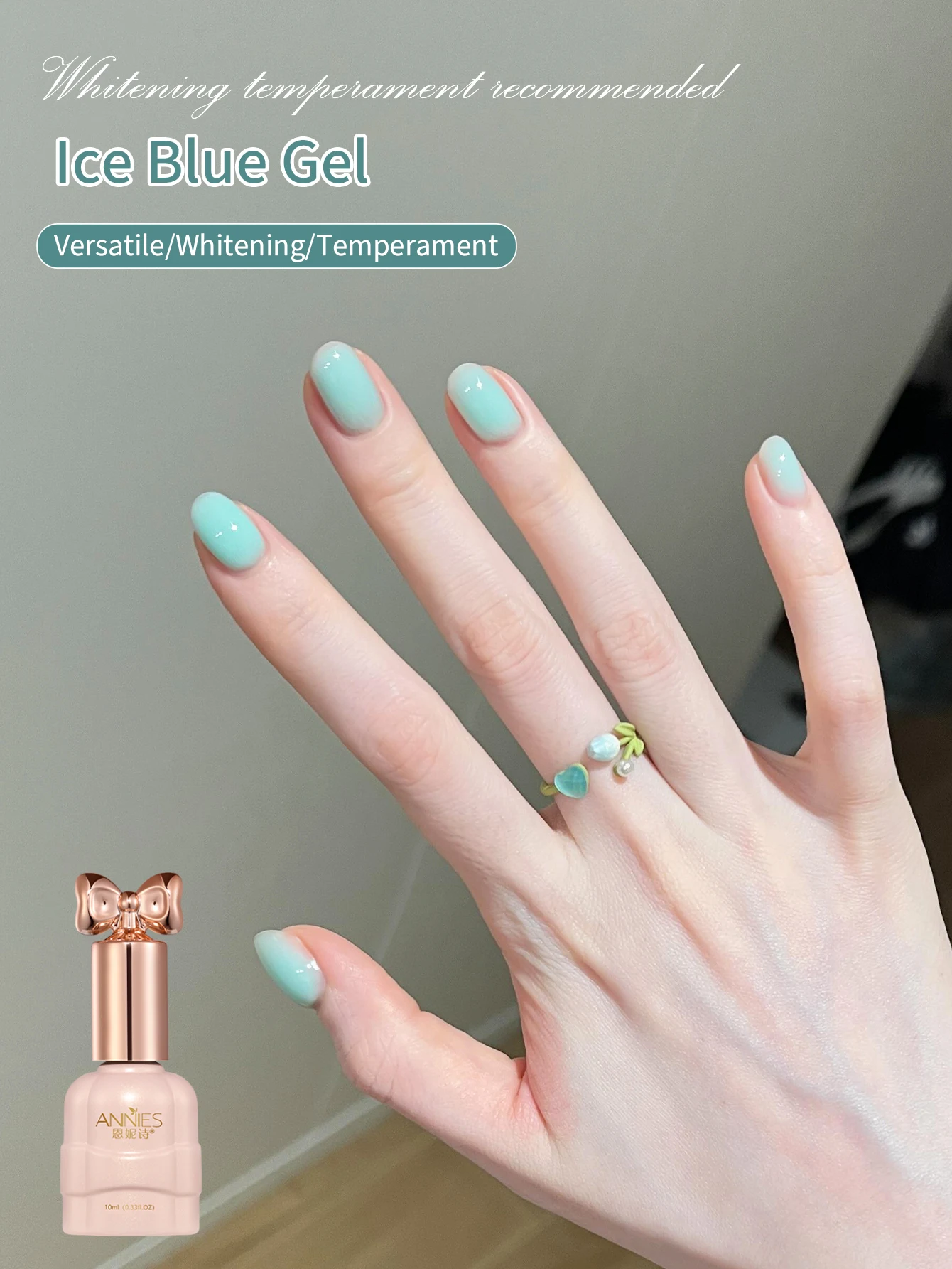 10ml Ice Cube Blue Gel Polish  - đánh giá và giá Resin Art Cube