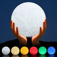 8/10/12/14CM Creative Hand Holding Luminous Magic Crystal Ball Lamp Color Changing LED Night Light Party Festival Decoration