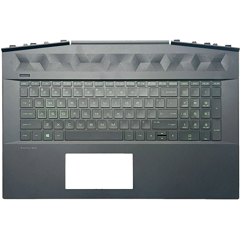 New US Keyboard For HP Pavilion 17-CD TPN-C142 Laptop Palmrest Upper Cover Top Case with Backlight Gaming Keyboard L586455-001