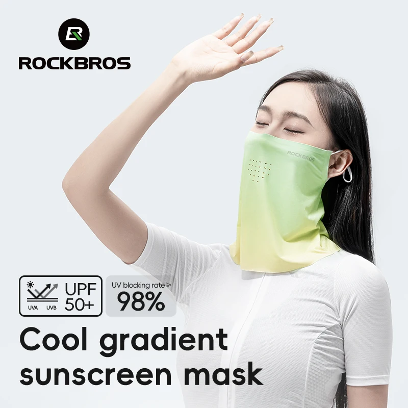 ROCKBROS Female Summer Cycling Mask Breathable Quick Dry UPF50+ Sunscreen Mask Face Scarf Sun Protection Women Cycling Face Mask