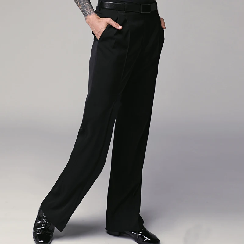 New Men Modern Dancing Pants Male National Standard Latin Dance Trousers Adults Samba Ballroom Dance Practice Wear SL9594