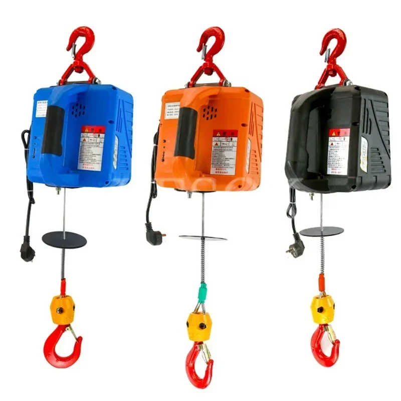 

220V Micro Electric Hoist Household Portable Lifting Traction Hoist Remote Control Suspension Lift Air Conditioning Small Hoist.