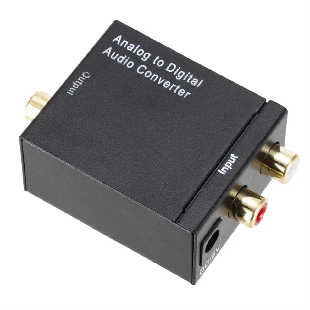 LccKaa Analog to Digital Audio Converter Amplifier Decoder Optical Coaxial RCA Toslink Audio Adapter SPDIF Adaptor for TV Xbox