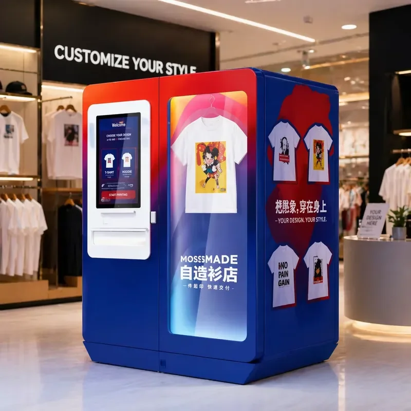for Smart Self Service T-Shirt Printing Kiosk Commercial DTG Printer Vending Machine for Custom Apparel