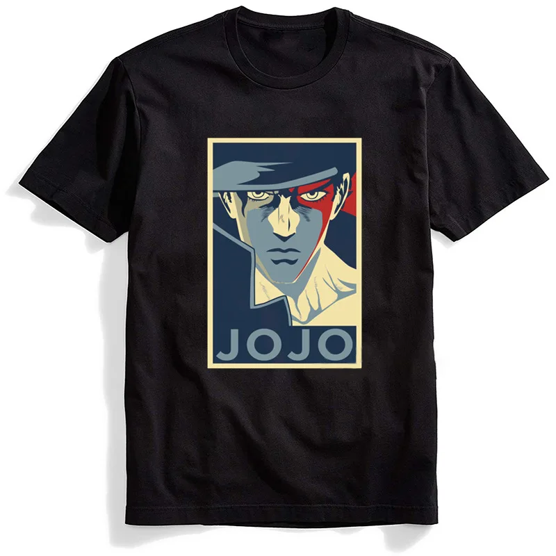 Men 2023 New T-shirt JOJO\'s Bizarre Adventure Anime Print Tshirt Fashion Handsome Men\'s Clothing Summer Short Sleeved Tops Tees