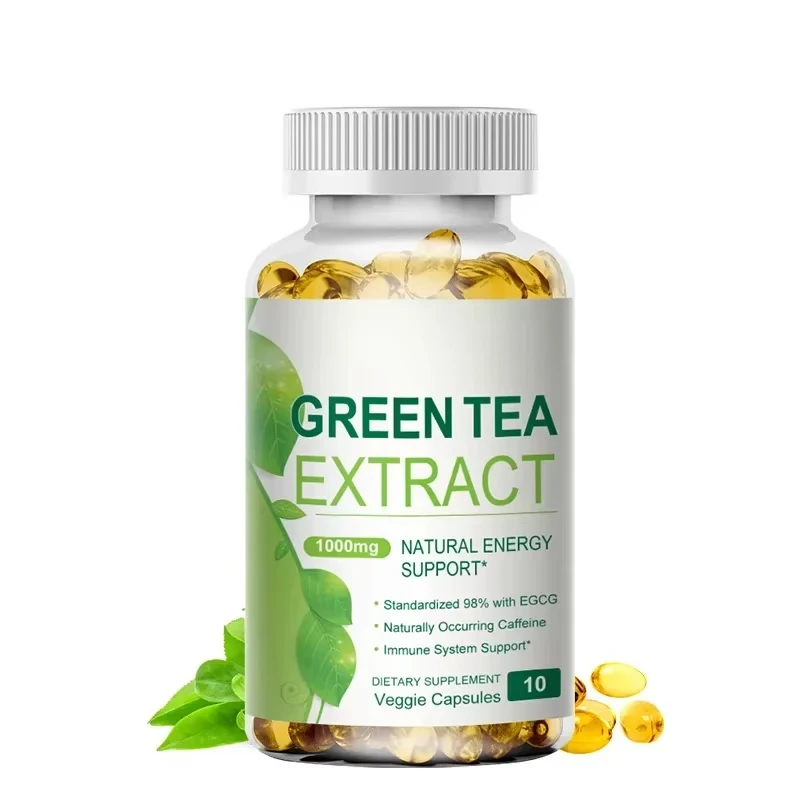 Planta de cápsula de té verde Matcha a base de la digestión y el alivio de la fatiga Promueve el apetito Polifenoles del té