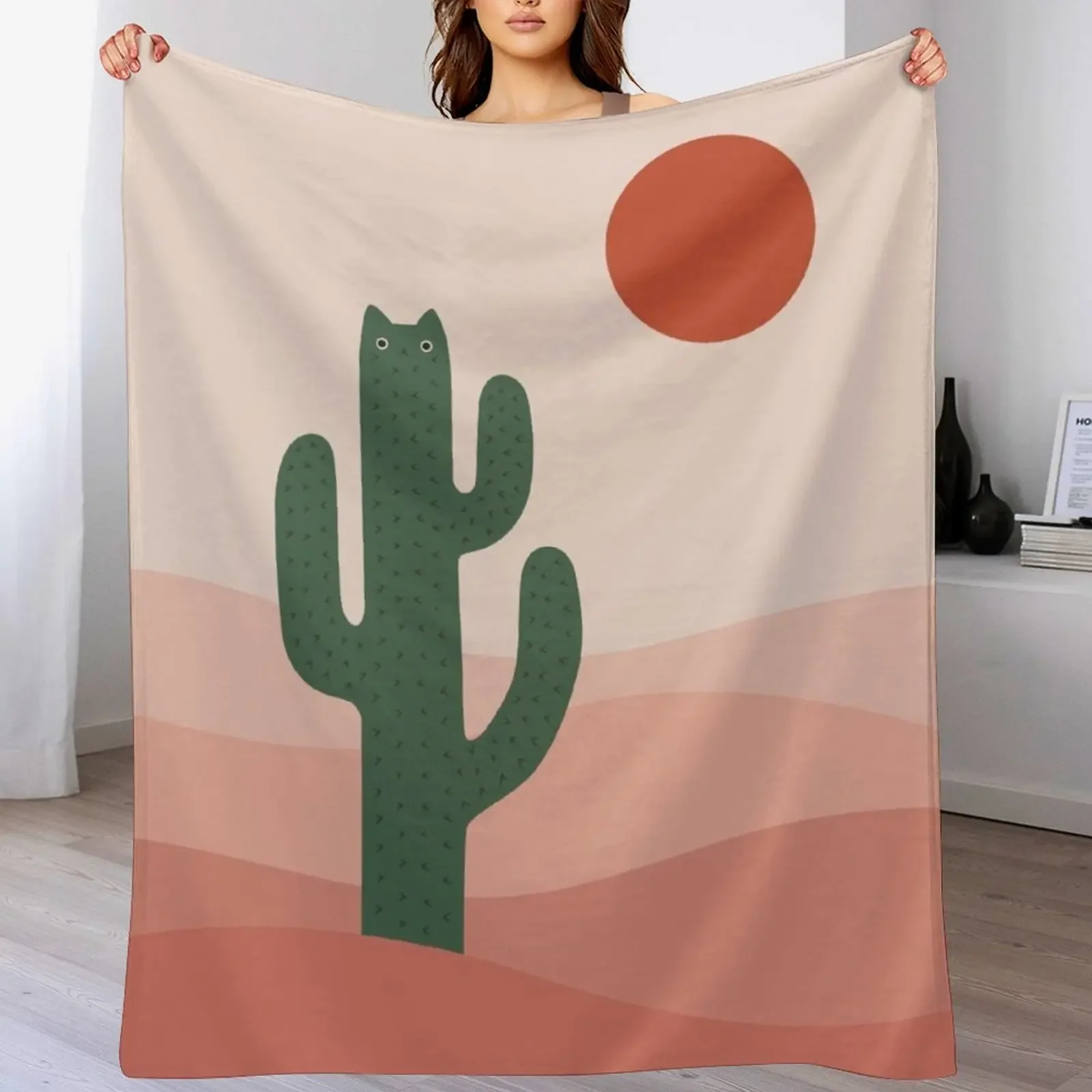 

Cat Landscape 84: Cat-tus Throw Blanket Stuffeds heavy to sleep Decorative Sofas Extra Large Throw Blankets