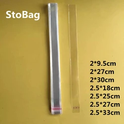 StoBag 1000pcs 2cm 7Wires Thicken Transparent Self Adhesive Resealable Opp Gift Bags Packing Card Little Pen Plastic Bag