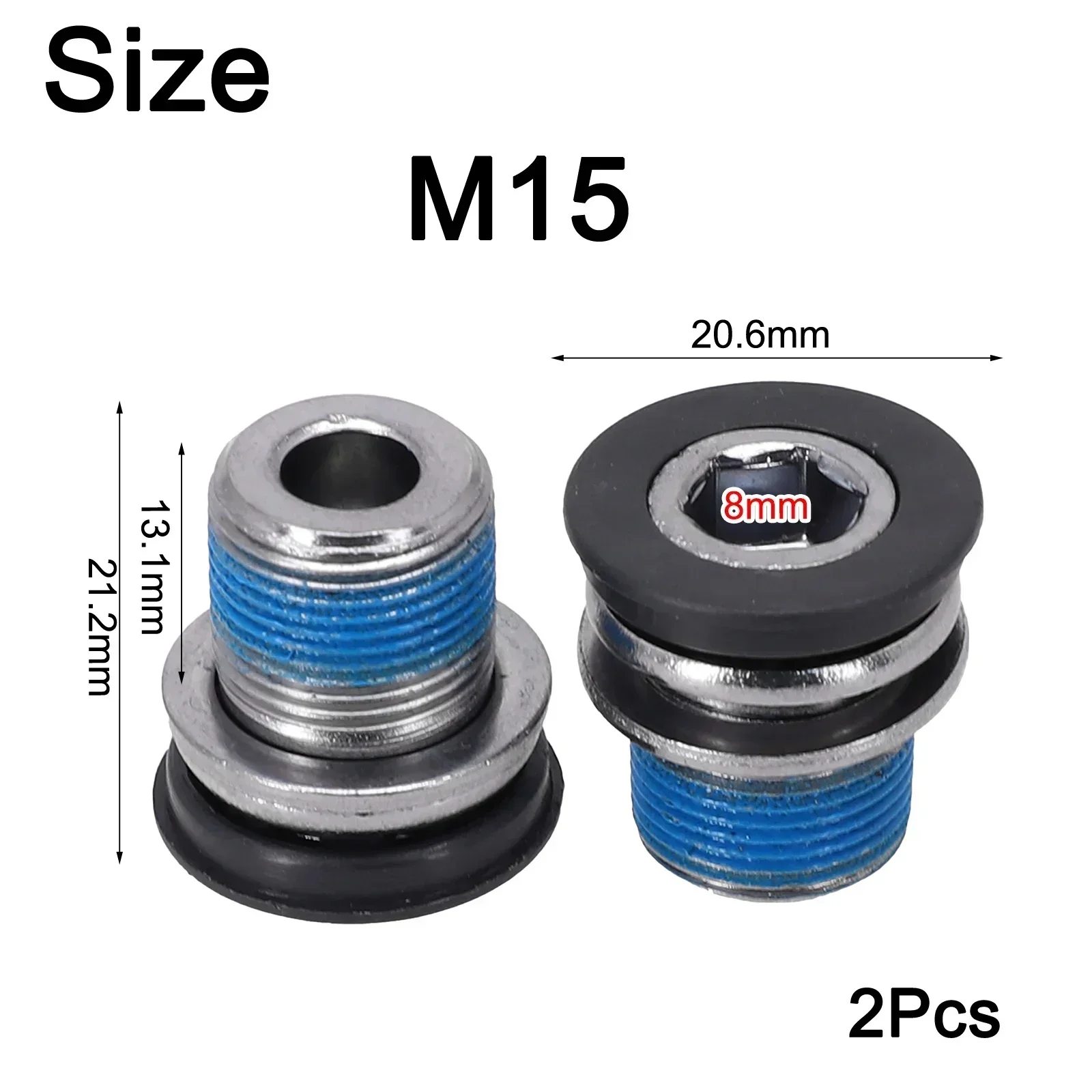 Durable 2*screw Bicycle Components For Shimano ES25 Steel Universal Bike Parts Black Crank Screw Cycling E-Bike M15