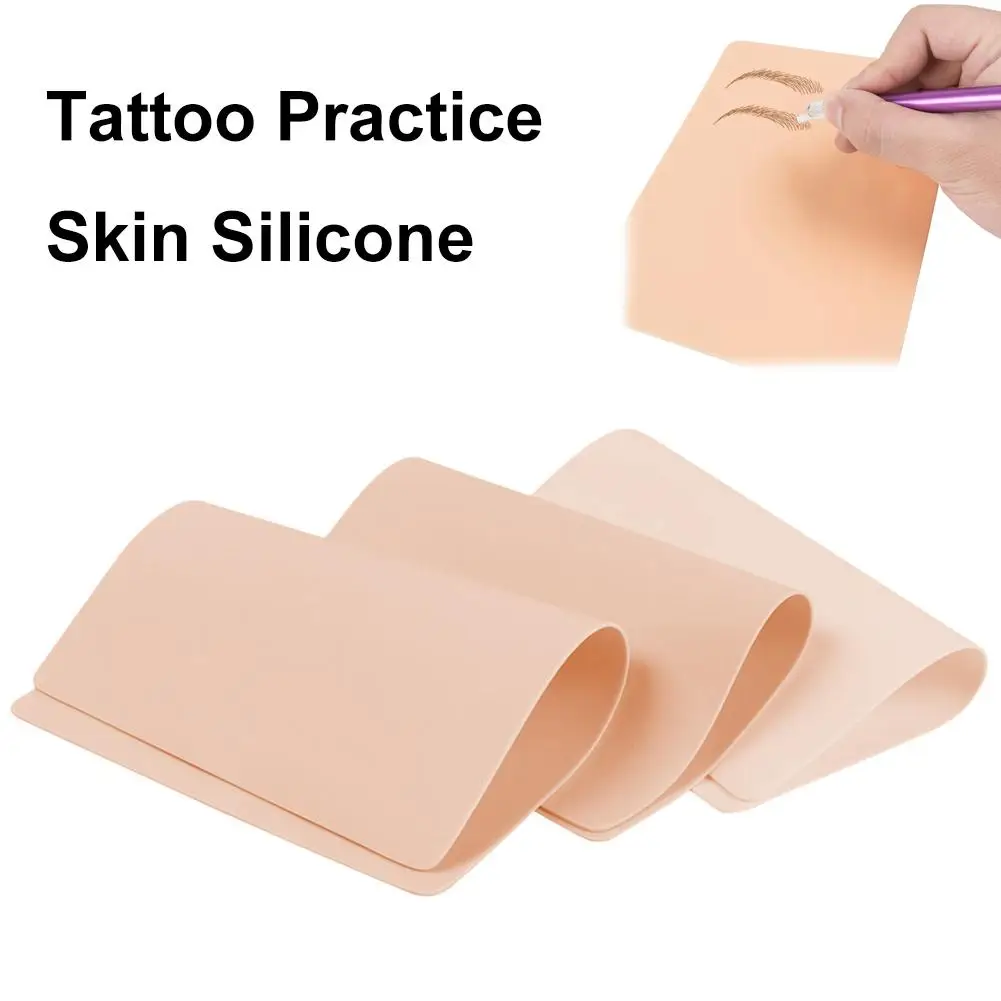 Professional Silicone Tattoo Practice Skin Double Sided Fake Skin For Permanent Makeup Training Microblading Tattoo Supplies