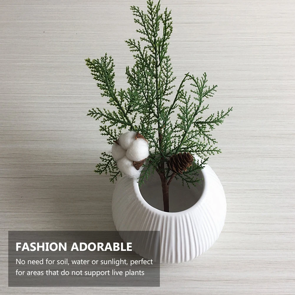 

5Pcs Simulation Cypress Branch Realistic Artificial Plants Plastic Leaves Perfect for Vase Centerpieces Home Wedding Decoration