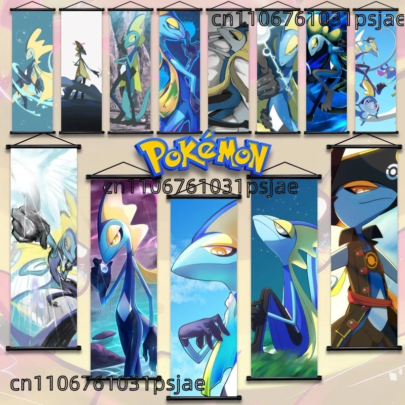 

Pokemon Inteleon Hanging Scrolls Top Notch Anime Wall Decor for Enthusiastic Pokémon Fans