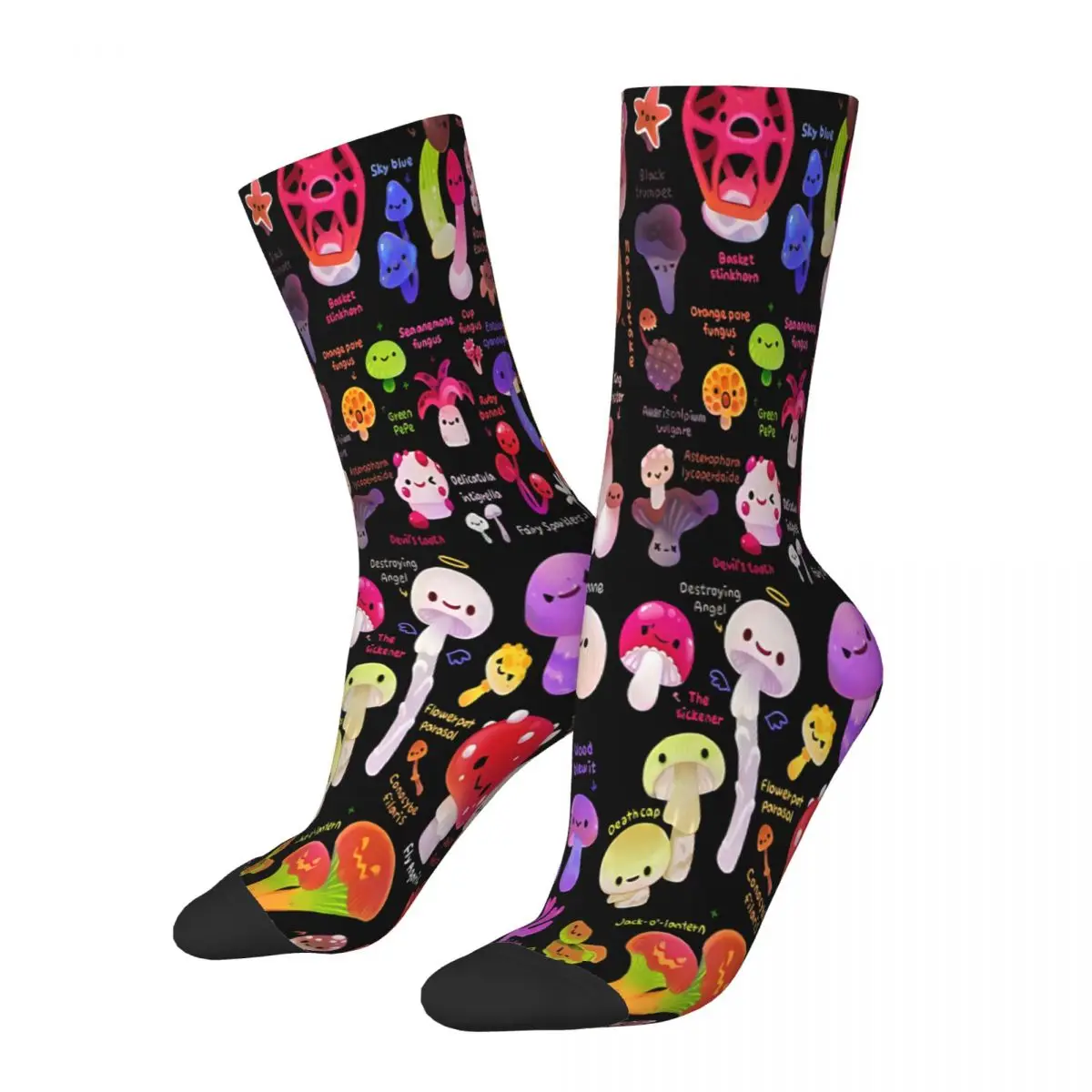 Name Mushroom Socks Male Mens Women Winter Stockings Harajuku