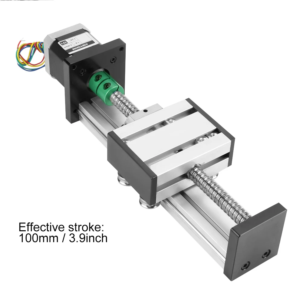 1204 Ball Screw Linear Slide Stroke Long Stage Actuator with Stepper Motor 100mm Stroke