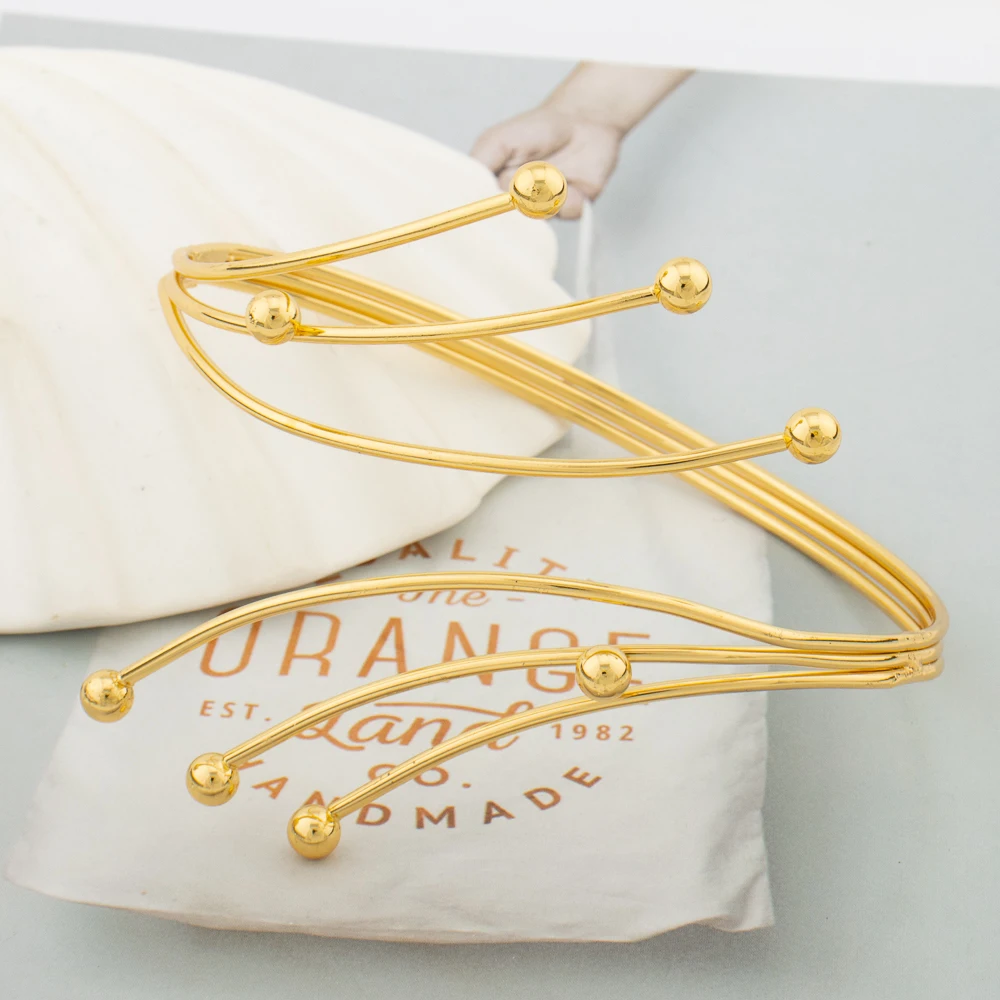 

Geometry Design Armband Snake Charm African Ladies 18k Gold Color Hand Armband Christmas Valentine's Party Wife Girlfriend Gift