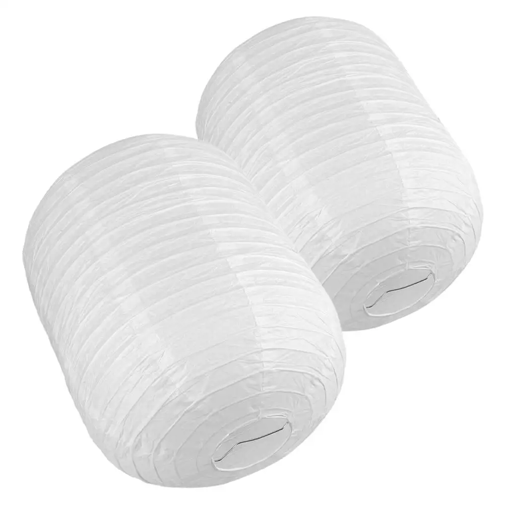 2Pcs Paper Lampshades Black White Cylinder Blank DIY Painting Decorative Hanging Home Blank Lanterns Decorative Bedroom Festive
