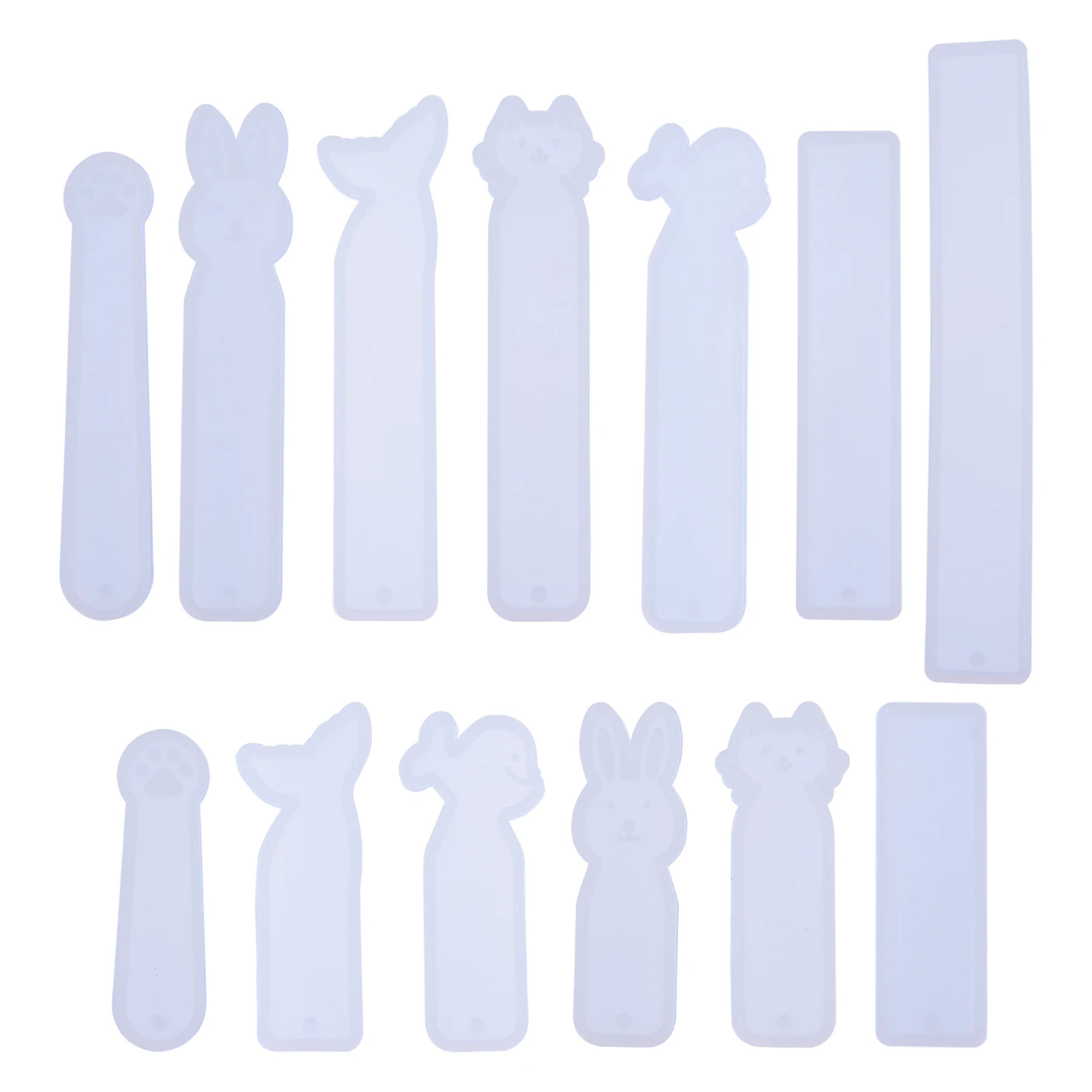 

13pcs Fish Tail Bookmark Mold Silicone Jewelry Craft Epoxy Casting Adornment nament HomeDecoration Lightweight Portable Cartoon
