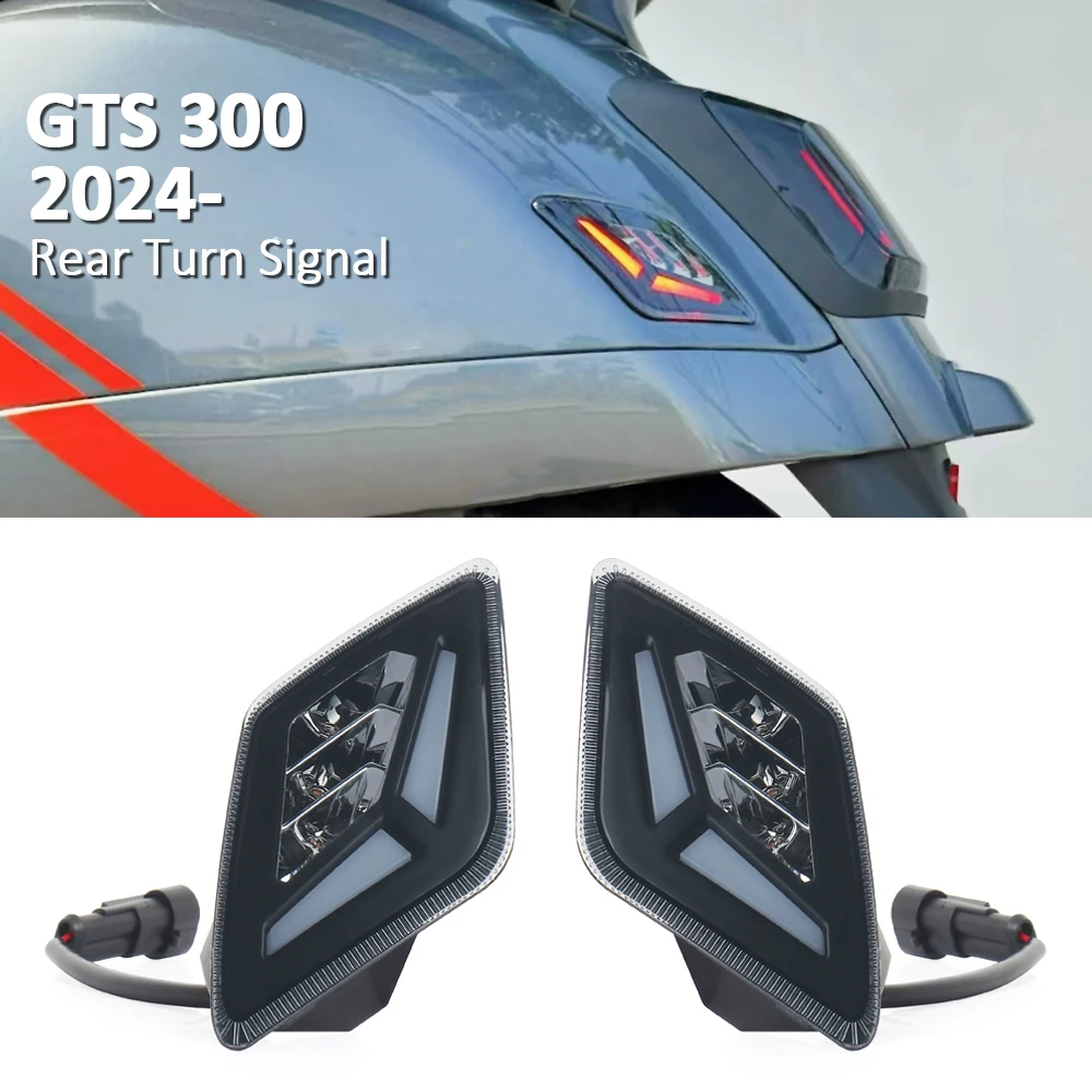 

For Vespa GTS300 GTS 300 2023 2024 2025 New Motorcycle LED Front Rear Turn Signal Indicator Daytime Running Light Kit