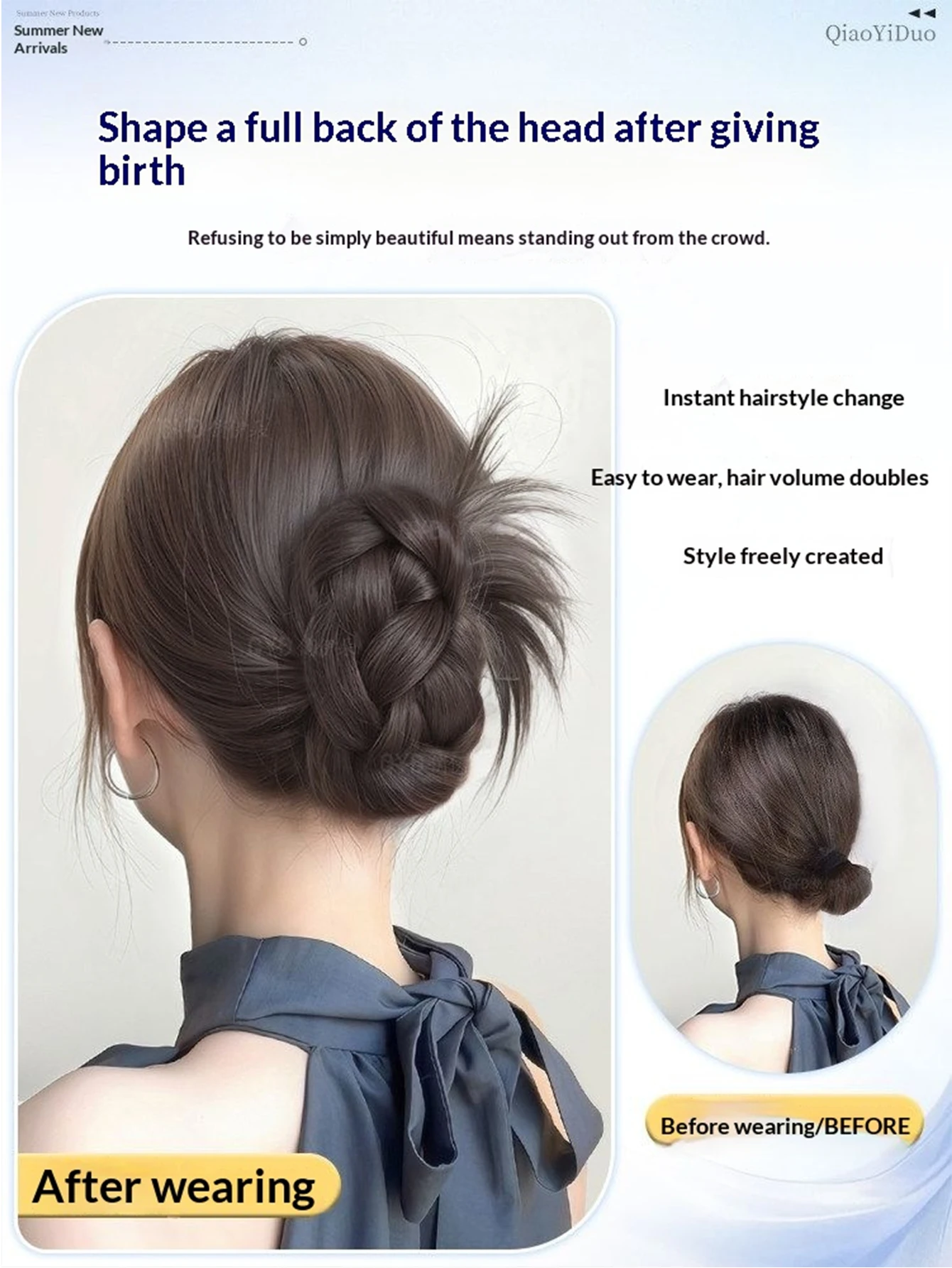 Synthetic Hair Bun Women Hairpiece Natural False Updo Hair Black Brown Claw Clip Wig Bun Hair Extension Hair Accessories for Use