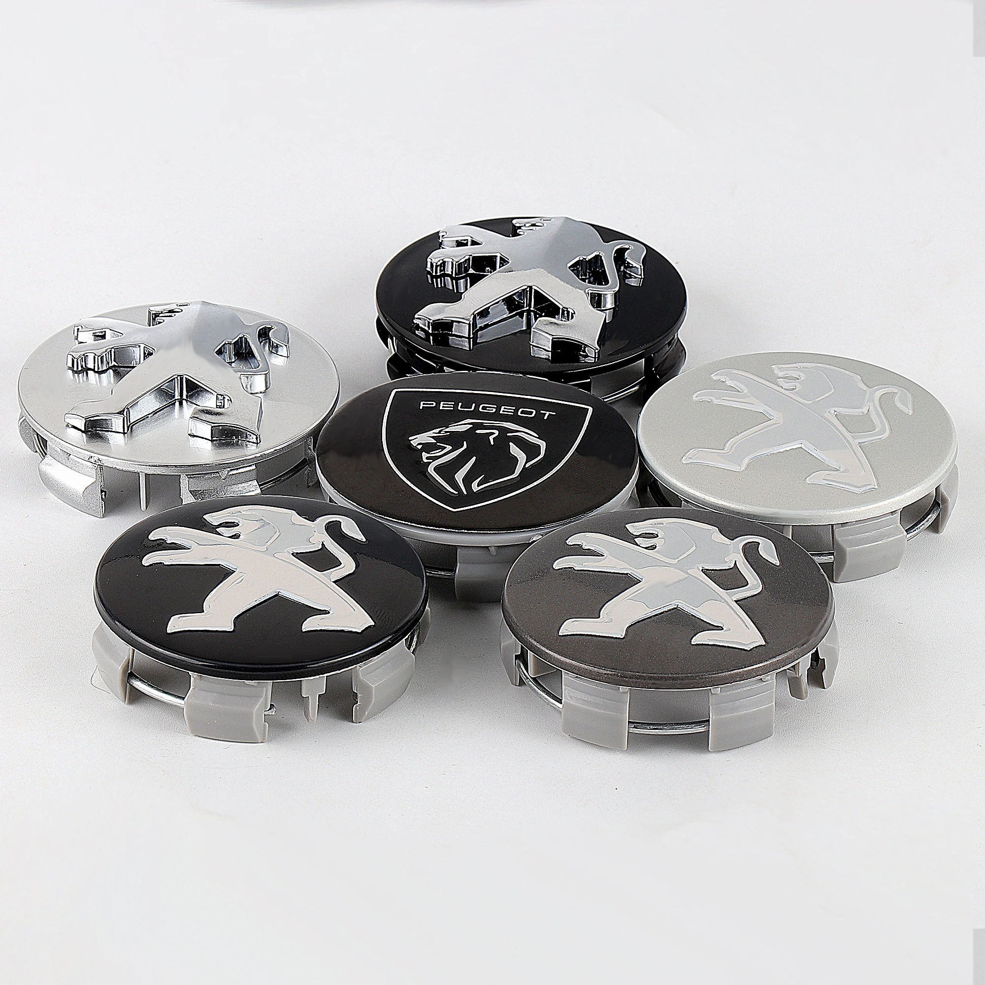 

4 шт., 60 мм колпаки центральной ступицы колес автомобиля, эмблемы, чехлы для Peugeot GT 407 508 2008 5008 307 308 3008 206 207 208 107 107 106 205 4008 301