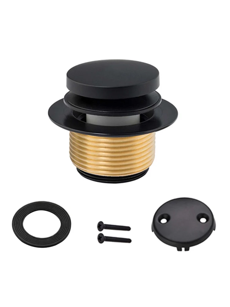 1pc Bathroom Basin Sink Pop Up Drain Brass Bathtub Drain Plug Drainer Faucet Accessories Bathroom Shower Drain Black Stopper Kit